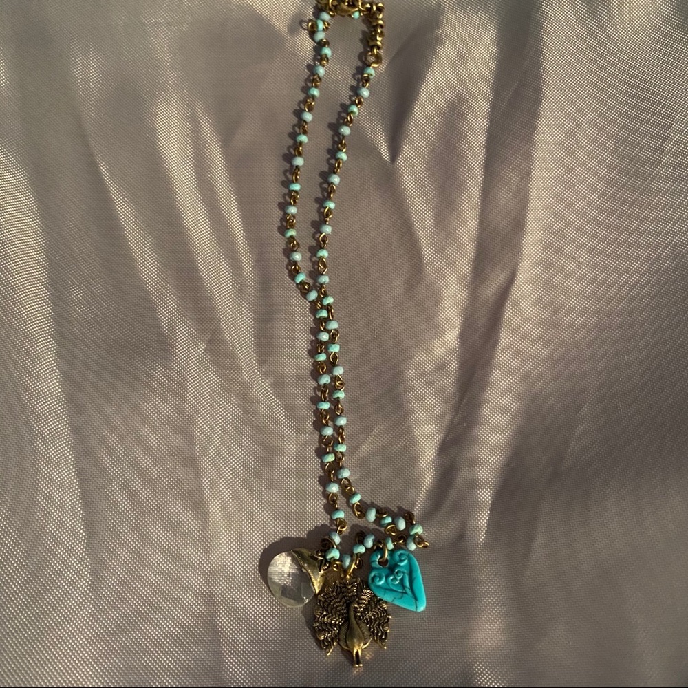 Lucky Brand Peacock Turquoise Necklace